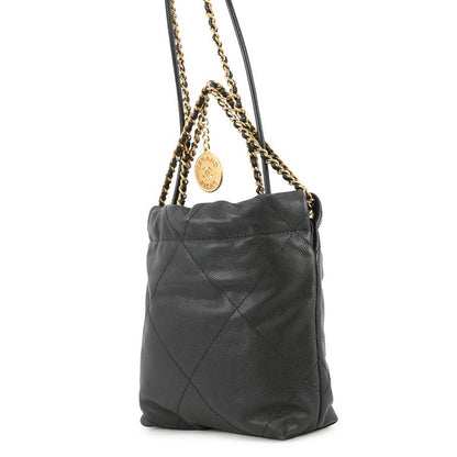 Chanel Handbag 22 Mini CC Logo Caviar Leather 2-Way