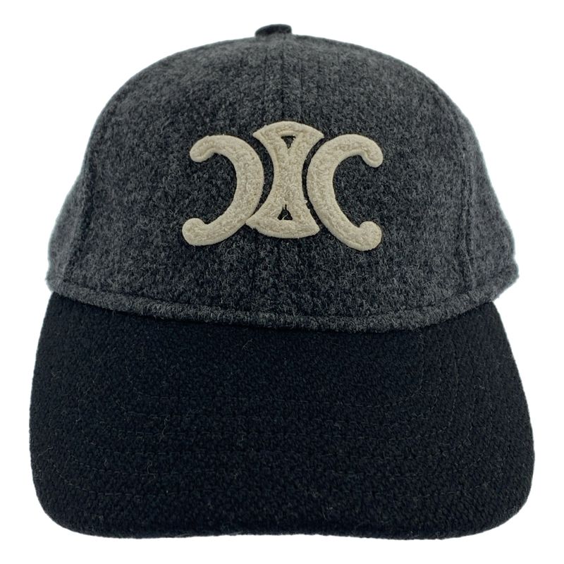 Celine Wool Triomphe Baseball Cap L Gray