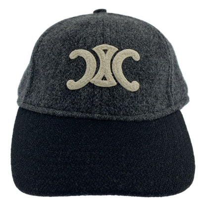 Celine Wool Triomphe Baseball Cap L Gray