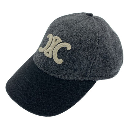 Celine Wool Triomphe Baseball Cap L Gray
