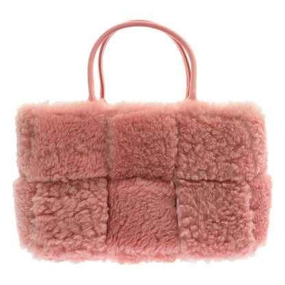 Bottega Veneta Maxi Intrecciato Arco Mouton Tote Pink
