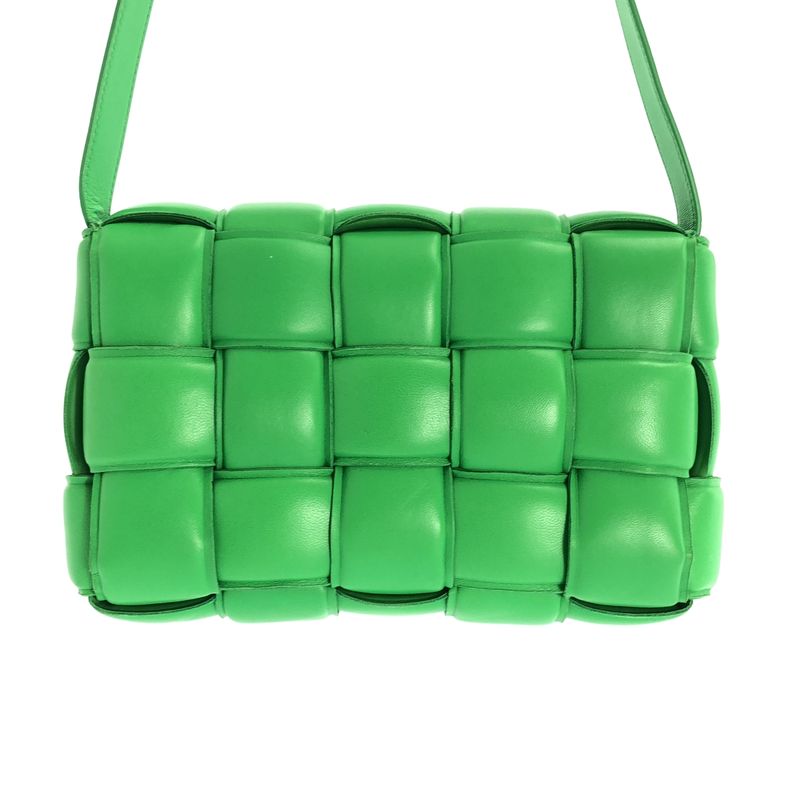Bottega Veneta Padded Cassette Shoulder Bag Lambskin Green