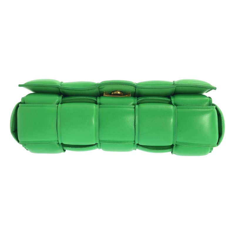 Bottega Veneta Padded Cassette Shoulder Bag Lambskin Green