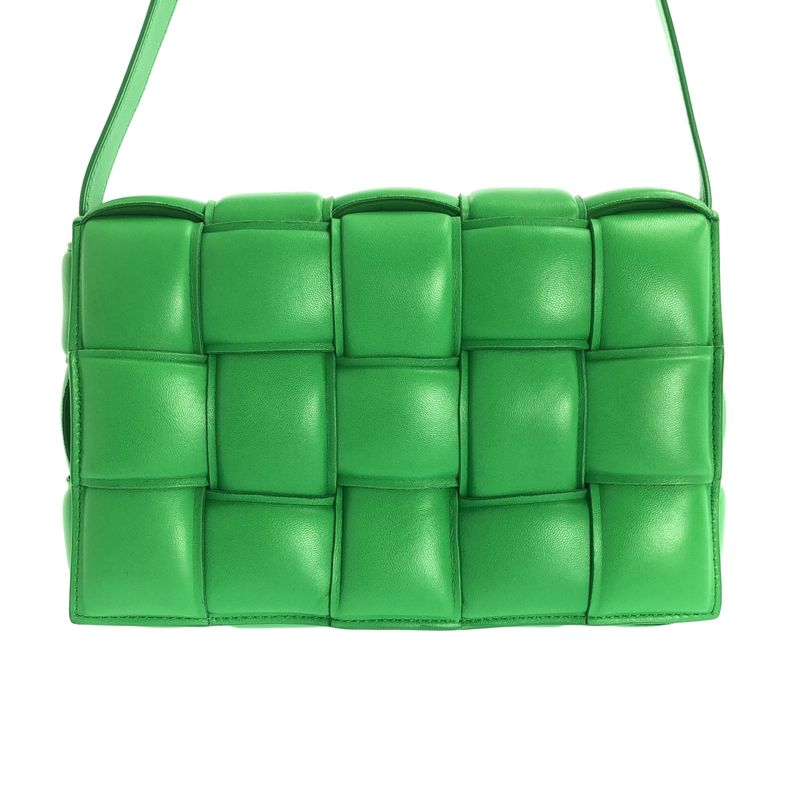 Bottega Veneta Padded Cassette Shoulder Bag Lambskin Green