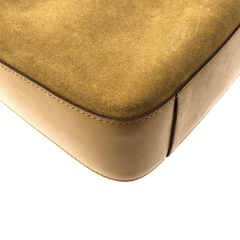 Gucci Suede Shoulder Bag Camel