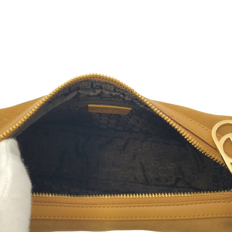 Gucci Suede Shoulder Bag Camel