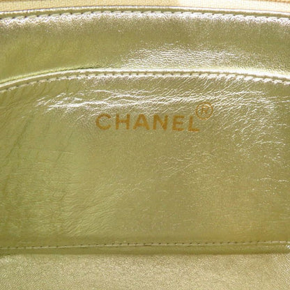 Chanel Mini Quilted Satin Gold Black Shoulder Bag