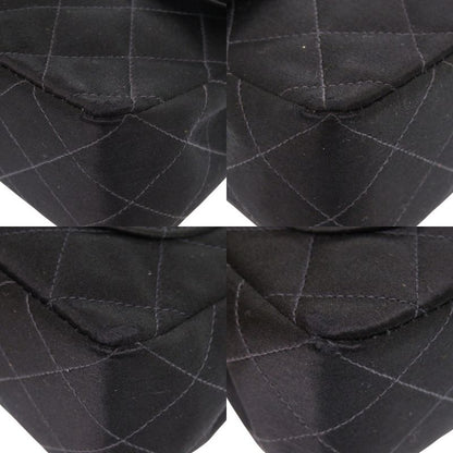 Chanel Mini Quilted Satin Gold Black Shoulder Bag