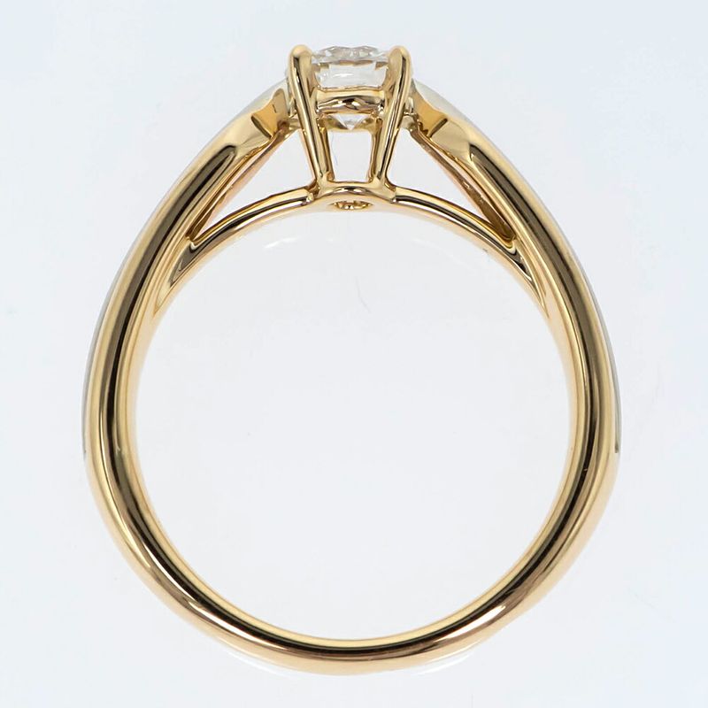 Cartier Trinity Solitaire Ring Diamond WG PG 18K Three
