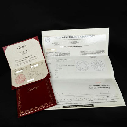 Cartier Trinity Solitaire Ring Diamond WG PG 18K Three