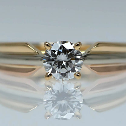 Cartier Trinity Solitaire Ring Diamond WG PG 18K Three