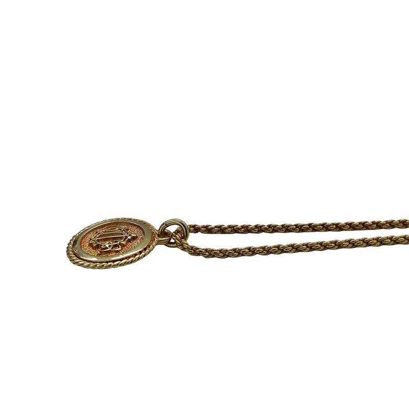Dior Necklace Logo Plate Gold