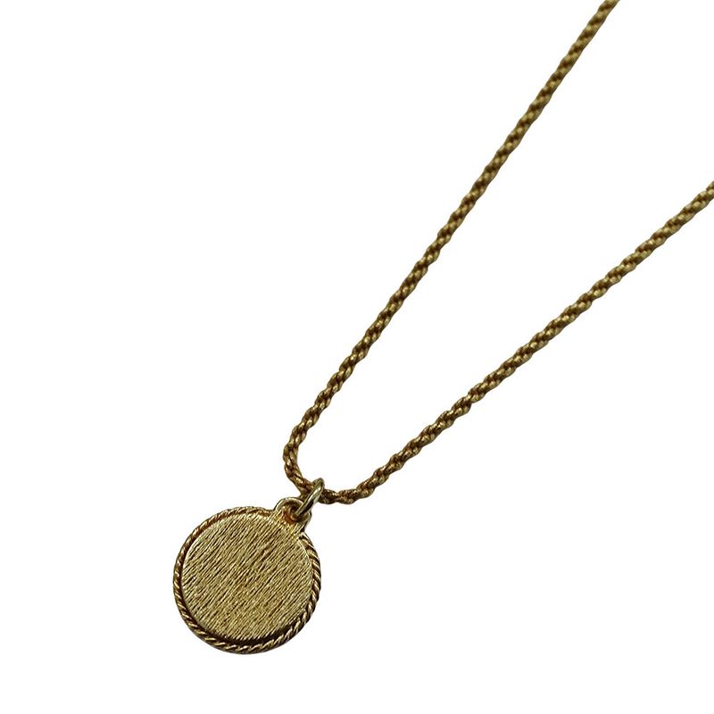 Dior Necklace Logo Plate Gold