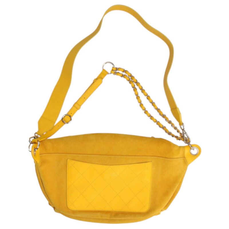 Chanel Pharrell Williams CC Slang Suede Leather Chain Shoulder Bag