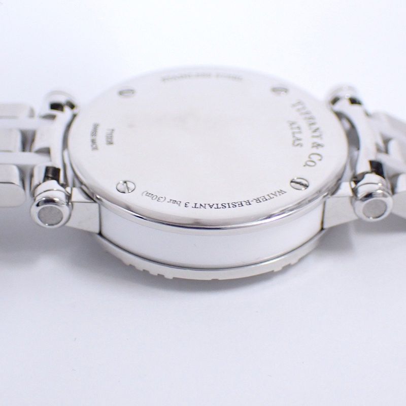 Tiffany & Co. Atlas Quartz Watch White Ceramic SS Dial