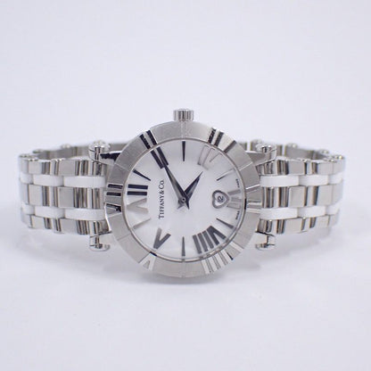 Tiffany & Co. Atlas Quartz Watch White Ceramic SS Dial