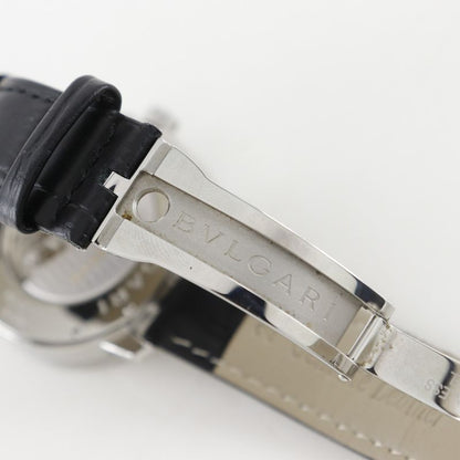 Bvlgari Stainless Steel Leather Automatic Winding Analog