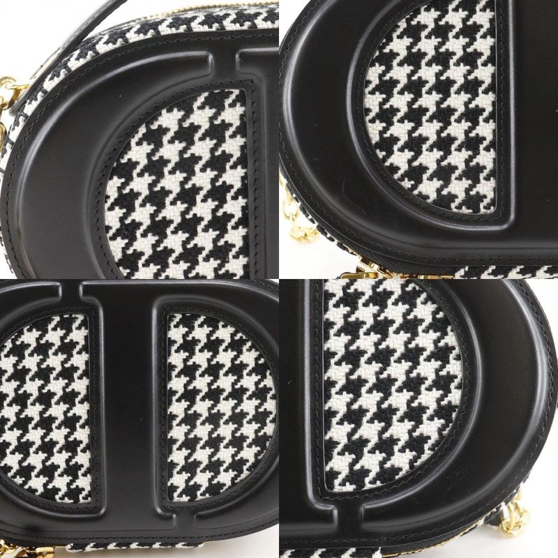 Dior Camera Bag CD Signature Houndstooth Canvas Leather