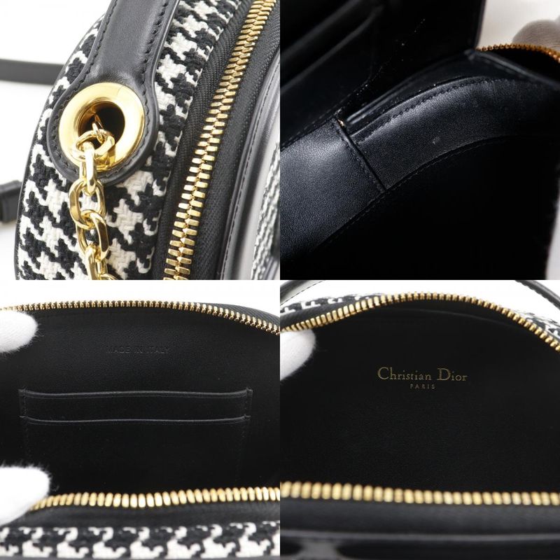 Dior Camera Bag CD Signature Houndstooth Canvas Leather