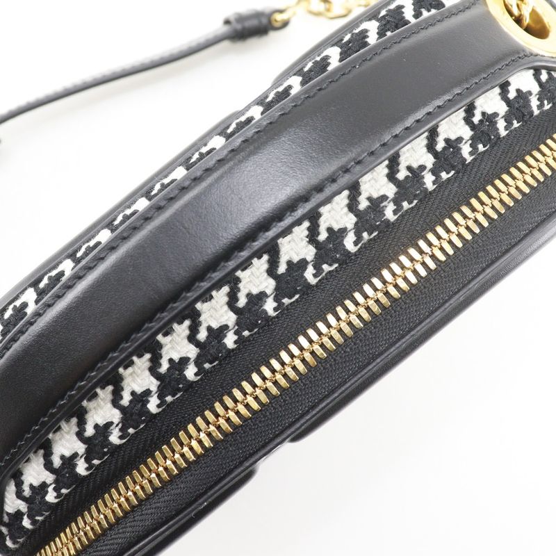Dior Camera Bag CD Signature Houndstooth Canvas Leather
