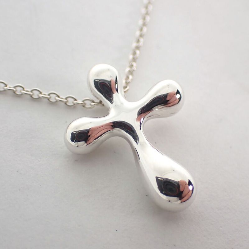 Tiffany & Co. 925 Small Cross Pendant Necklace
