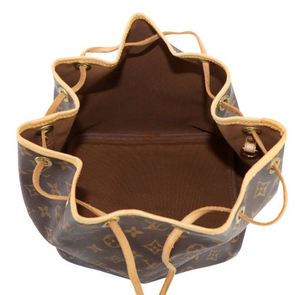 Louis Vuitton Monogram Petit Noe Drawstring Shoulder Bag Brown Gold