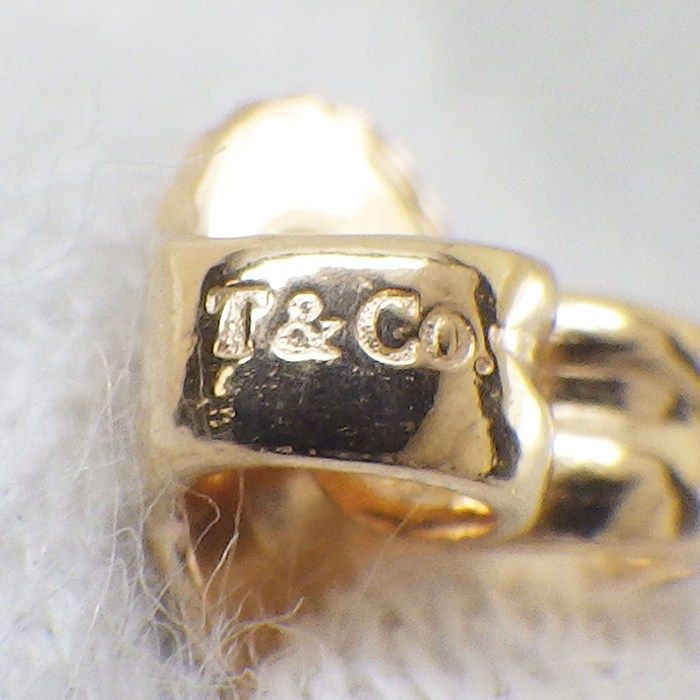 Tiffany & Co. Earrings Open Heart Mini Width Model 18K