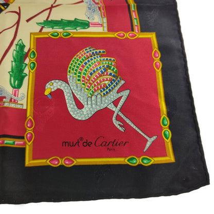 Cartier Pattern Silk Scarf Neckwear Red