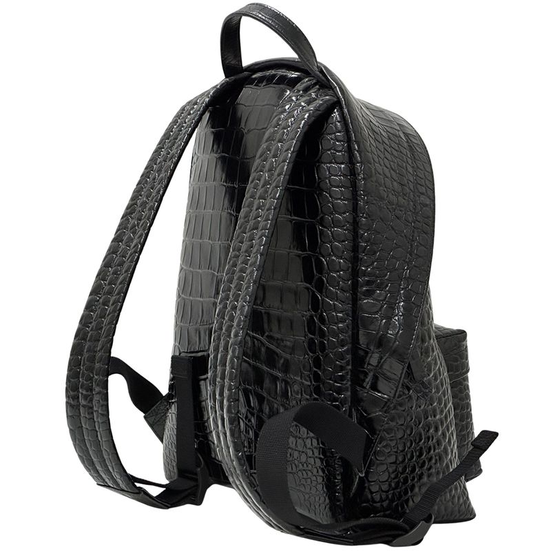 Balenciaga Backpack Embossed Leather Black