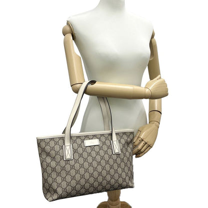 Gucci GG Supreme Tote Brown White Mini
