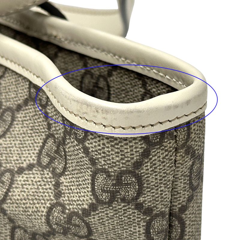 Gucci GG Supreme Tote Brown White Mini
