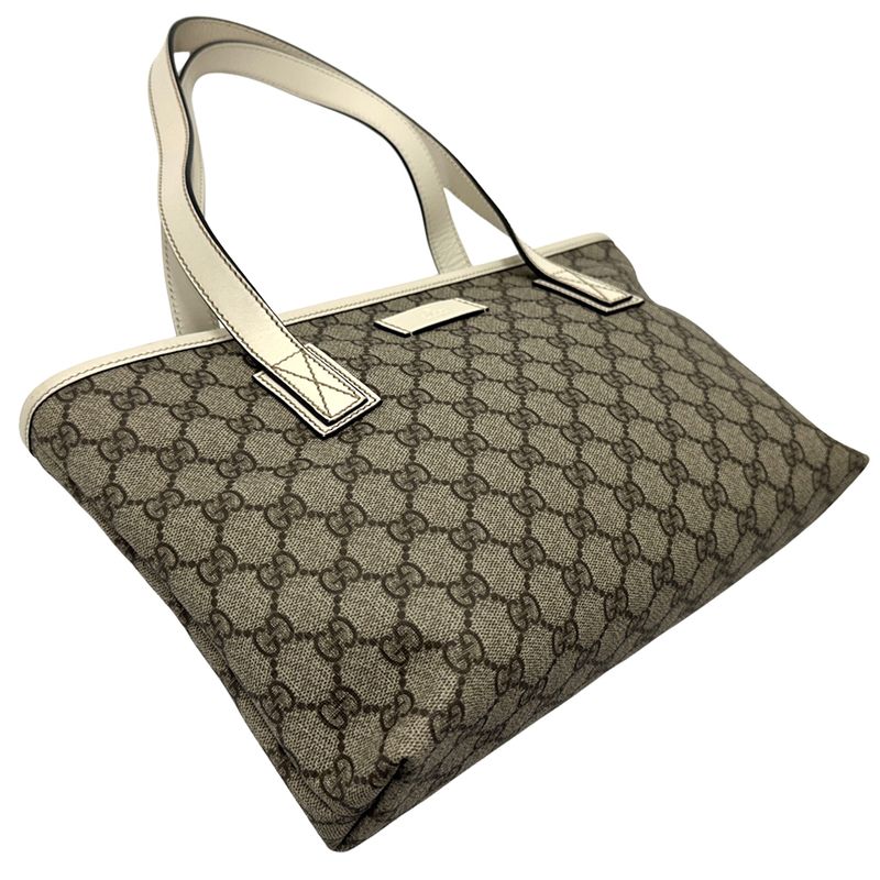 Gucci GG Supreme Tote Brown White Mini