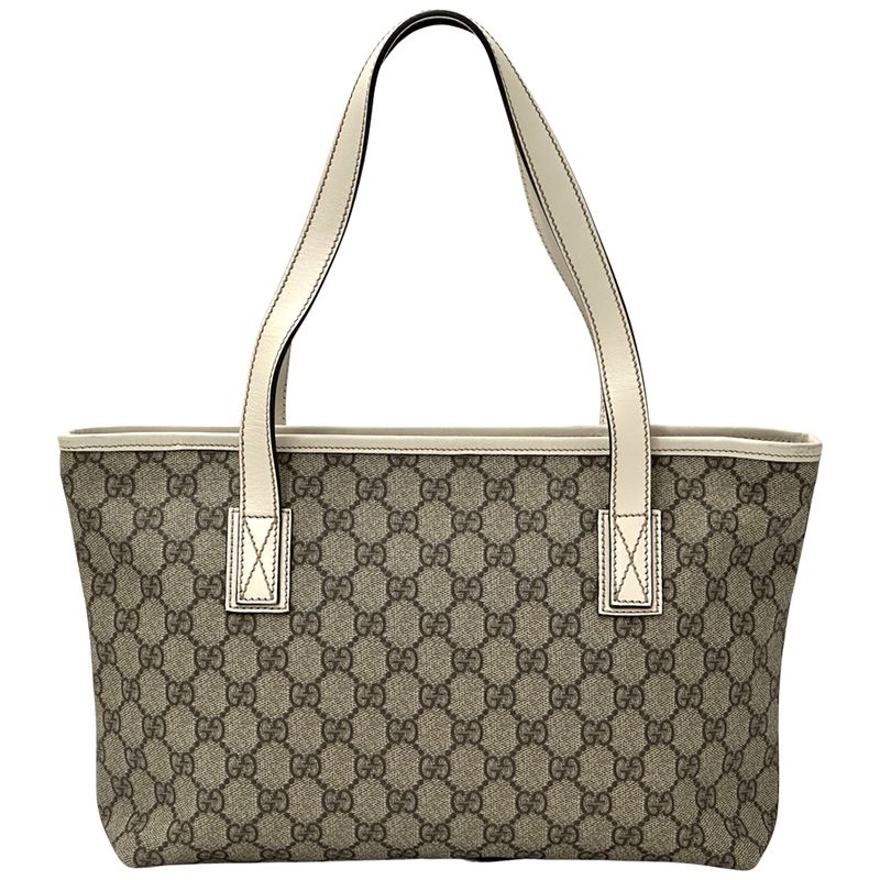 Gucci GG Supreme Tote Brown White Mini