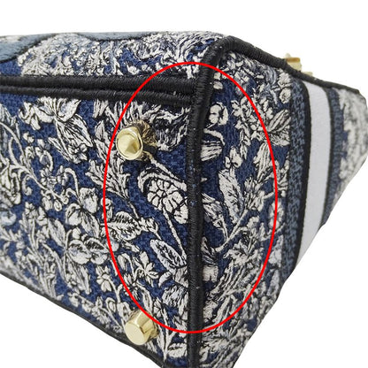 Dior 2-Way Shoulder Bag Lady Delight Jacquard Blue Navy