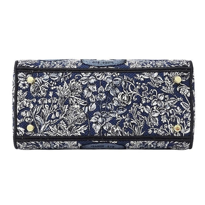 Dior 2-Way Shoulder Bag Lady Delight Jacquard Blue Navy