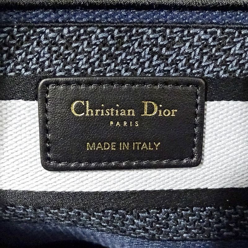 Dior 2-Way Shoulder Bag Lady Delight Jacquard Blue Navy