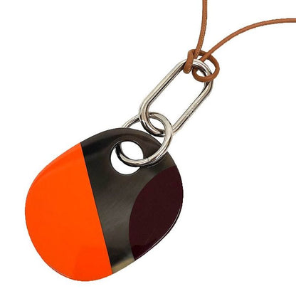 Hermes Buffalo Horn Pendant Necklace