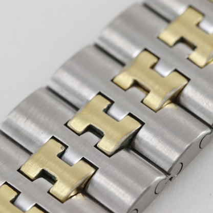 Hermes Stainless Steel Quartz Analog Display Ivory Dial Watch