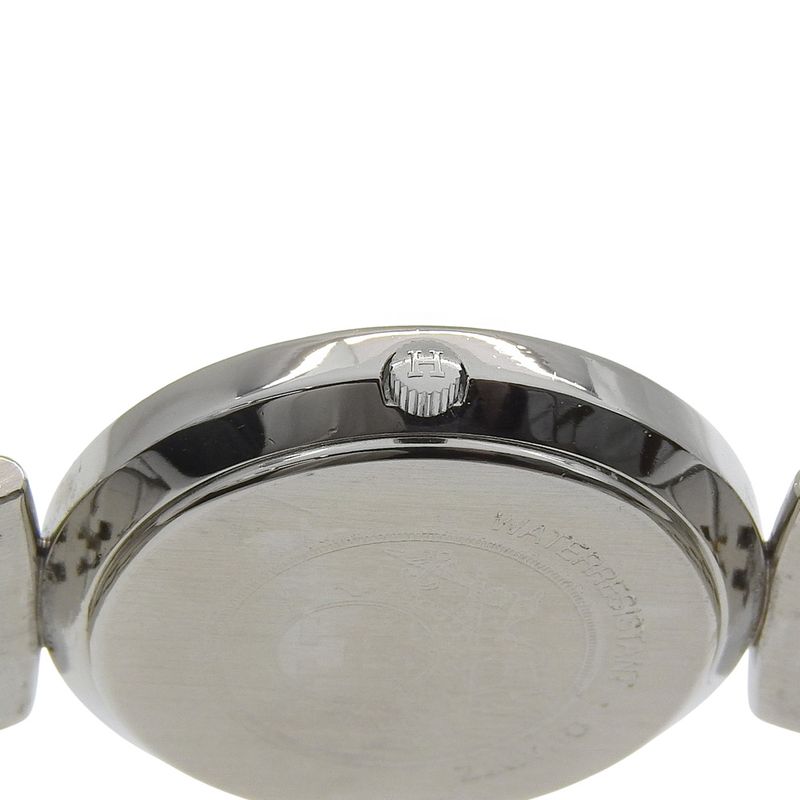 Hermes Stainless Steel Quartz Analog Display Ivory Dial Watch
