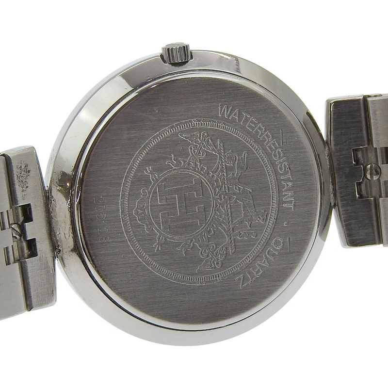 Hermes Stainless Steel Quartz Analog Display Ivory Dial Watch