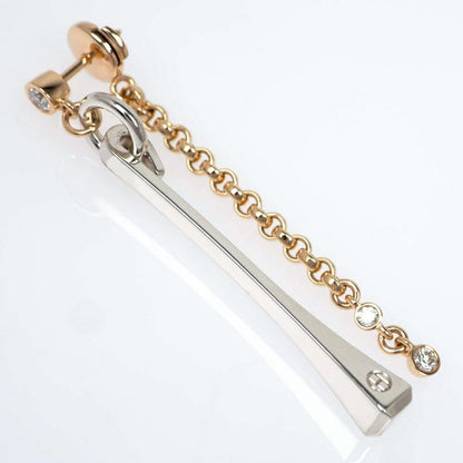 Hermes Single Earrings Mixed-and-h Clou de Forge 18K Pink