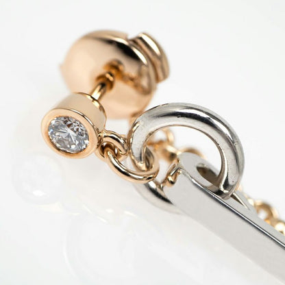 Hermes Single Earrings Mixed-and-h Clou de Forge 18K Pink