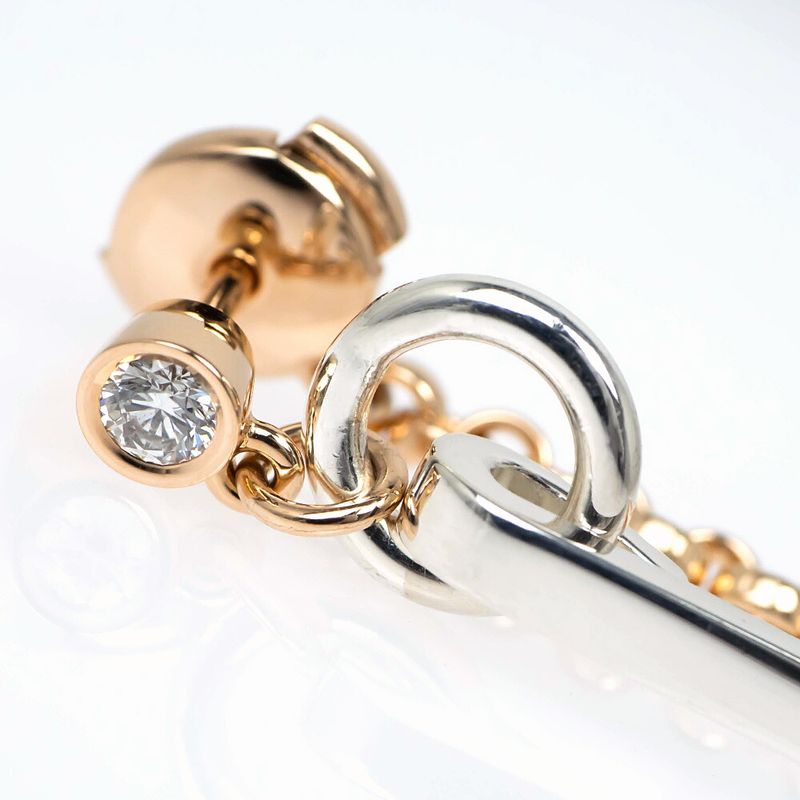 Hermes Single Earrings Mix-and-h Clou de Forge Diamond