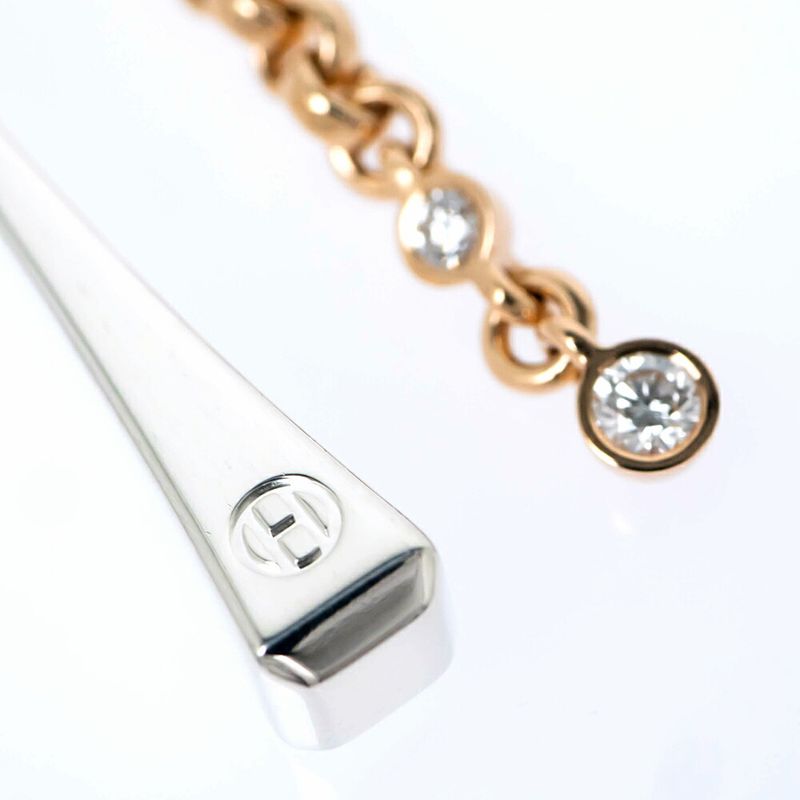 Hermes Single Earrings Mix-and-h Clou de Forge Diamond