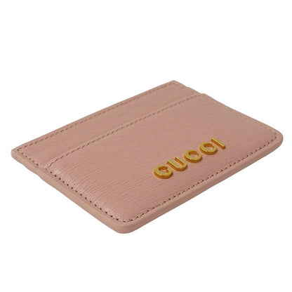 Gucci Card Case Leather Pink Fixed Era Logo