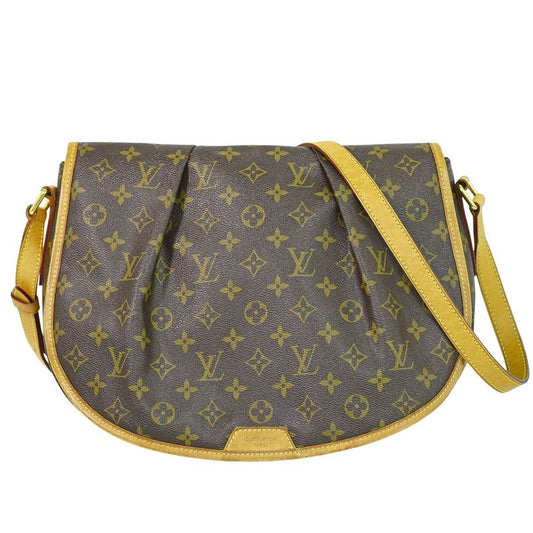 Louis Vuitton LV Menilmontan MM Monogram Shoulder Bag Pochette Brown