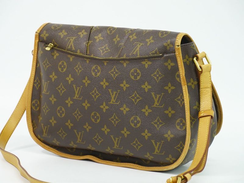 Louis Vuitton LV Menilmontan MM Monogram Shoulder Bag Pochette Brown