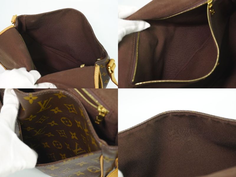 Louis Vuitton LV Menilmontan MM Monogram Shoulder Bag Pochette Brown