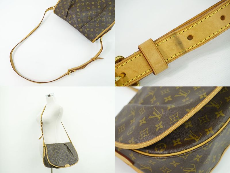 Louis Vuitton LV Menilmontan MM Monogram Shoulder Bag Pochette Brown