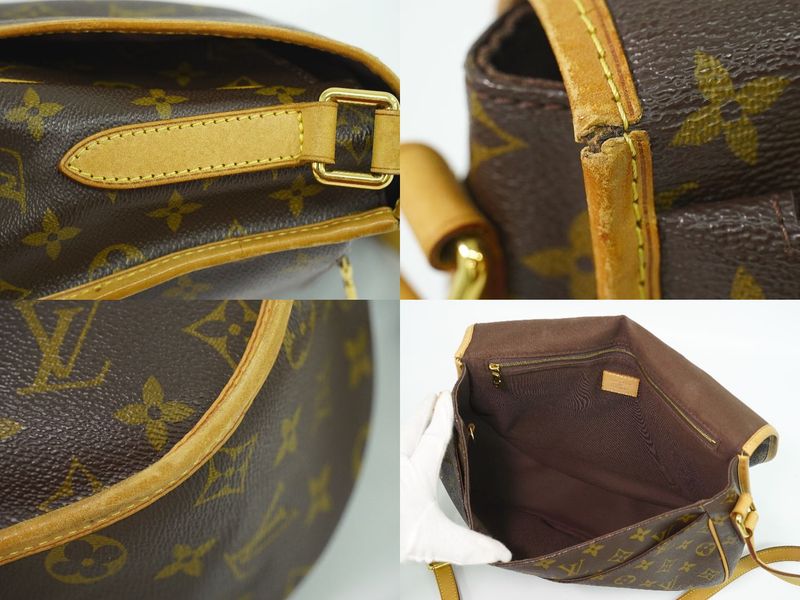 Louis Vuitton LV Menilmontan MM Monogram Shoulder Bag Pochette Brown